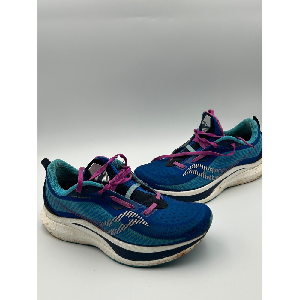 Saucony Endorphin Speed 2 Womens Running Shoes Blue Pink S10688-30 Size 9.5